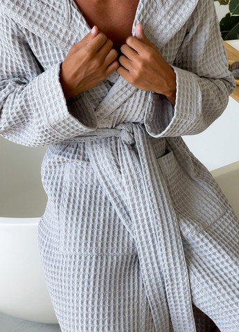 Мужской вафельный халат с капюшоном, размер 2XL Vishnya (328389388)