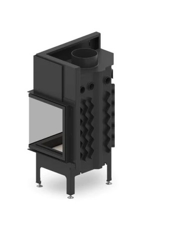 Каминная топка ALBERO AL11R.H-DBI Стекло декор+дополнительное внутреннее стекло цельногнутое Hitze (370385830)