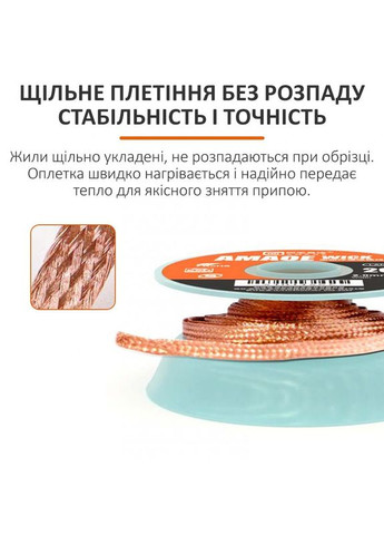 Оплетка для снятия припоя NEW 2015 (ширина: 2 мм/длина: 1.5m) Amaoe (334309648)