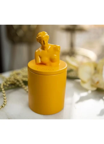 Аромасвічка VENUS CHERRY BLOSSOM YELLOW 100% WOOD WAX 165g 35h NAC 1012Y Гранд Презент (278049091)