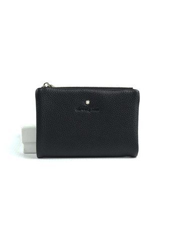 Чорний жіночий маленький розкладний гаманець портмоне на магніті No Brand (305834010)