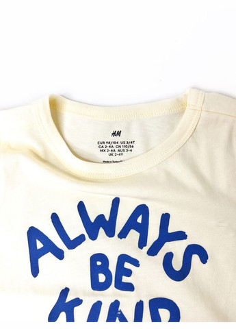 Желтая футболка н&м 116 см желтый артикул л1225 H&M