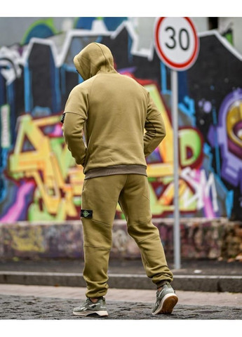 Стильний чоловічий спортивний костюм на флісі Stone Island хакі осінь/зима No Brand (372156511)