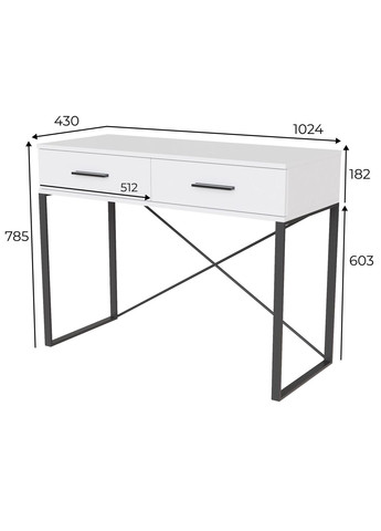 Стол туалетный Asсet 1020x775x425 Ателье светлый (AS13040000030) Art In Head (337309250)