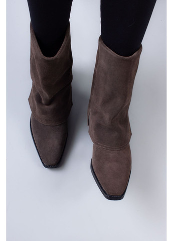 Черевики жіночі K350-801-2 натуральна замша коричневі 346574 Where Uwear (364658681)