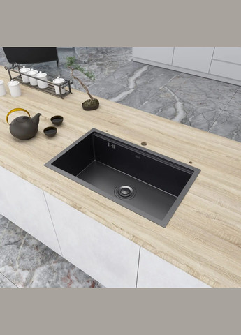 Черная мойка врезная с PVD многофункциональная покрытием NB7042 Nett NB-7042 (316391466)