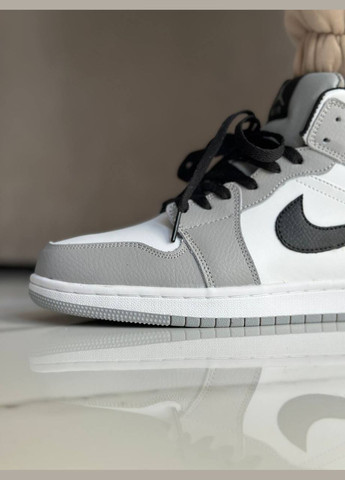 Кросівки зимові жіночі і чоловічі Nike Air Jordan 1 winter gray white fur | Найк Аір Джордан 1 сірі білі з хутром No Brand сірі зими (308072595)