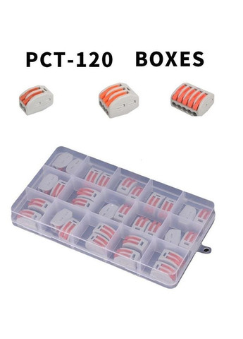 Клеммы для быстрого монтажа типа 0,08-4 мм² PWR, для соединения кабелей 120 шт (R051154) WAGO (349844489)