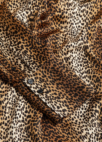 Бежевое праздничный платье H&M леопардовый