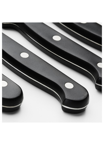 Набір ножів для м'яса, чорний 22 см 4 шт IKEA (273423689)