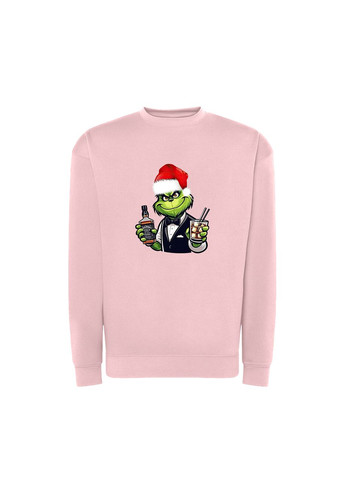 Розовый новогодний свитшот с принтом "пьяный дух рождества". гринч (10196999122) ТiШОТКА (368566500)
