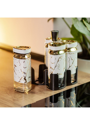 Набір баночок для спецій 4 шт 120 мл карусель для зберігання спецій HP-1330 Jooki (358706167)