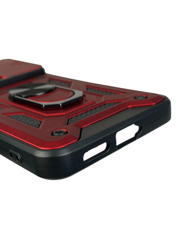 Чохол для POCO X6 броньований з кільцем підставкою зі шторкою на сяомі поко х6 червоний rg1 Xiaomi (366021235)