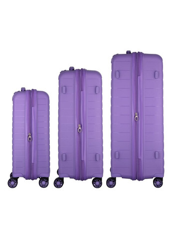 Набор чемоданов, Aero, полипропилен, (L+M+S), TSA, 4 колеса, EXP, лавандовый 2E (365067241)