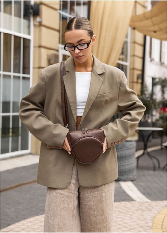 Женская сумка кроссбоди через плечо из экокожи Шоколадная (2922018520) Sambag (366091862)