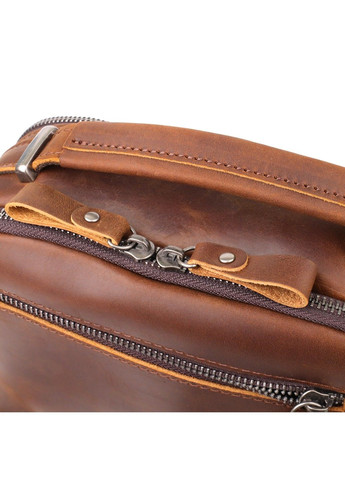 Чоловіча ділова сумка з ручкою для перенесення в руці з натуральної шкіри 23033 Коричневий Vintage (357495028)