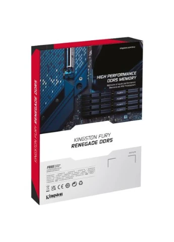 Модуль памяти для компьютера (ex.HyperX) (KF576C38RSK2-32) Kingston FURY DDR5 32GB (2x16GB) 7600 MHz Renegade Silver XMP (389701542)