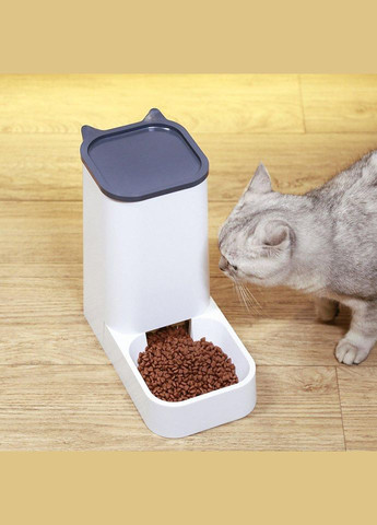 Годівниця та поїлка для котів та собак 2 x 3.8L, комплект Білий Yu Chong (299915635)