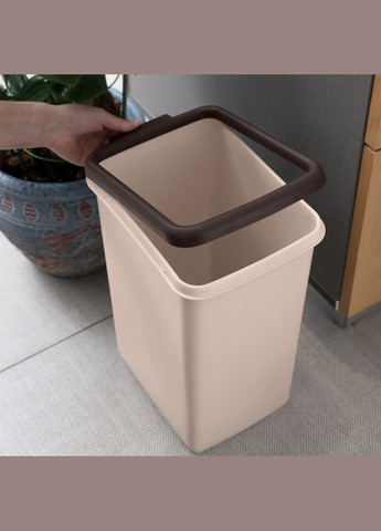 Відро для сміття MVM BIN-02 12 л Бежевий (BIN-02 12L BEIGE) МВМ (365280764)