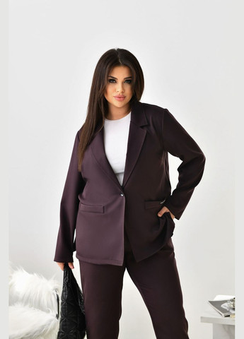 Жіночий костюм брюки та піджак колір шоколад р.56/58 452856 New Trend (285711585)