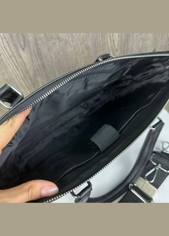 Сумка портфель для документов мужская натуральная кожа Черный No Brand (302391116)