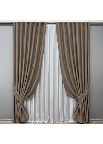 Комплект готових штор Bagema Rvs № 2069ш Капучино 200х270 см 2 шт (32-453) VR-Textil (401129589)
