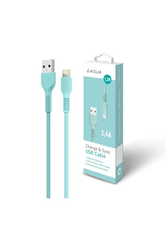 Дата кабель (1283126518195) ACCLAB USB 2.0 AM to Lightning 1.2m AL-CBCOLOR-L1MT Mint (388711633)