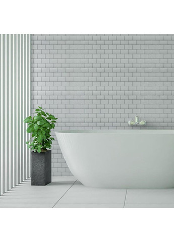 Самоклеящаяся полиуретановая плитка белый кирпич 305х305х1мм (D) SW-00001193 Sticker Wall (360920449)