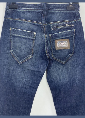 Темно-синие демисезонные прямые джинсы D&G