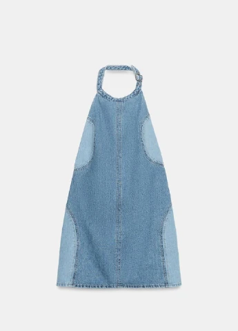 Блакитна сукня Zara однотонна