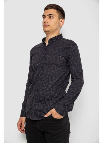 Сорочка чоловіча з принтом, колір чорний, 214R814 Ager (350916082)