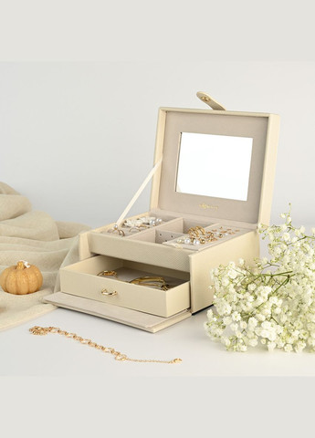 Органайзер для прикрас MY HOME "ПЕКТОРАЛЬ" Дворівневий 18х14.5х9.5 см Бежевий (FH-50 BEIGE) МВМ (363256471)