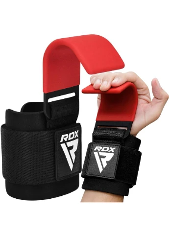Крюки для тяги на запястье W5 Gym Hook Strap Red Plus RDX (345710588)