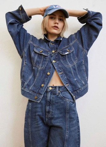 Синя демісезонна джинсова куртка H&M x Lee