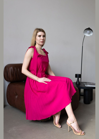 Літній плісирований сарафан малиновий Capricious (328088451)