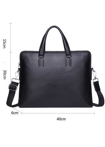 Шкіряна чоловіча ділова сумка-портфель портфель для ноутбука чорний 64028 Tiding Bag (336182106)