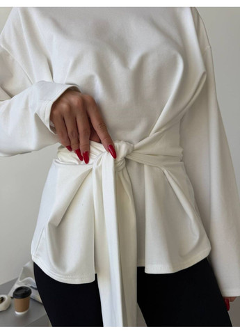 Білий жіночий світшот FINO Mode без декору (369153092)