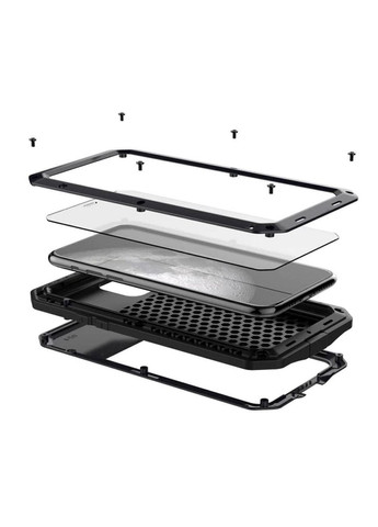 Противоударный чехол Doom Armor для смартфона Apple iPhone 12 / iPhone 12 Pro - Black Primo (333337043)