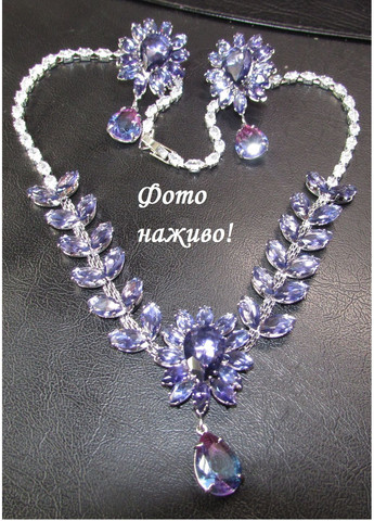 Ексклюзивний вечірній набір кольє та сережки в фіанітах, 1534 Fashion Jewelry (363116137)