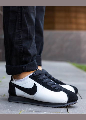 Чорно-білі Осінні чоловічі кросівки No Brand