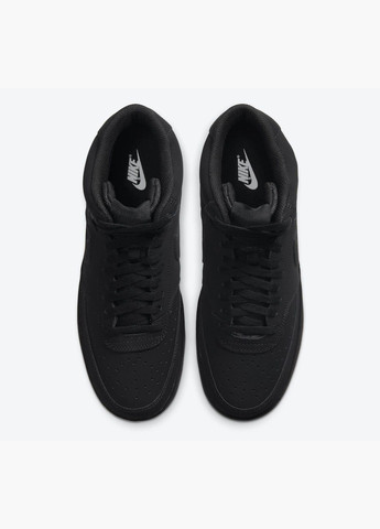 Чорні кросівки чоловічі court vision mid black cu6620-001 Nike