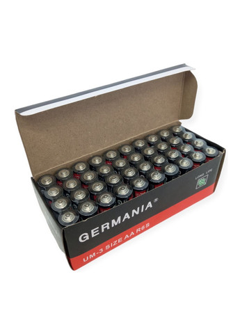 Батарейки пальчикові великі АА R6S сольові упаковка набір 40 штук Germania UM-3 zinc carbon No Brand (283037568)