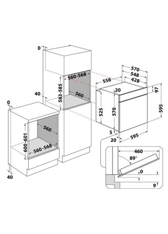 Електричний духовий шафа OMK58HU1B (6874902) WHIRLPOOL (366831940)