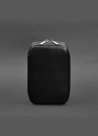 Кожаный дорожный органайзер для проводов, косметичка-несессер 7.0 черный краст (A-027768) BlankNote (329743078)