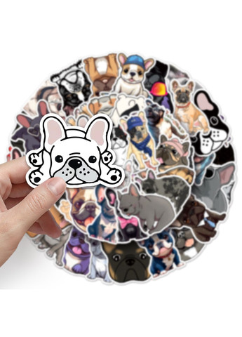 Набор наклеек "Бульдожики" (50 шт) No Brand (349457517)