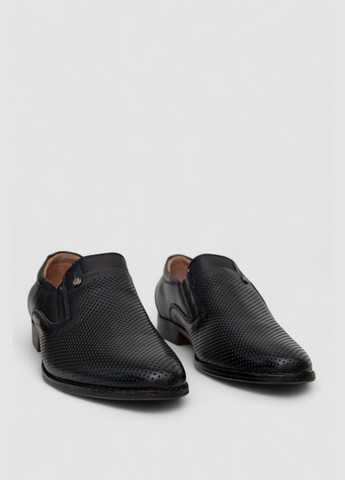 Темно-синие туфли мужские с перфорацией,, KangFu