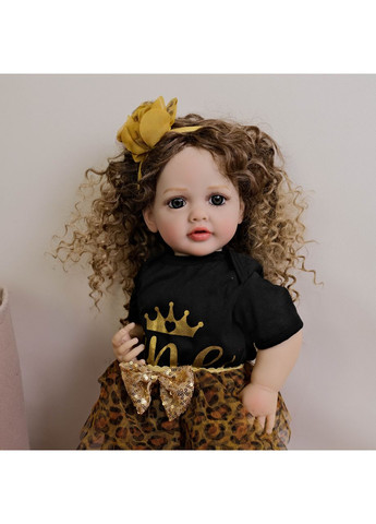 Лялька Реборн Ангеліна 55 см дівчинка як справжня дитина реалістична силіконова іграшка з аксесуарами та одягом Reborn (368717807)