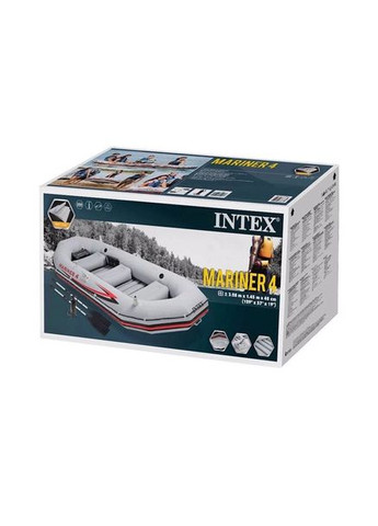 ТОП! Лодка 68376 NP (1) "MARINER 4" Четырехместная, Размер:328x145x48 см Intex (341355873)