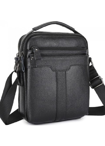 Шкіряна чоловіча сумка-барсетка 21х25х6, месенджер з ручкою 73957 чорна Tiding Bag (341309348)