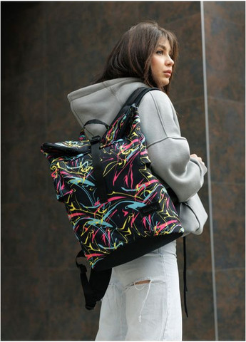 Рюкзак ролл RollTop Double принт "ABSTRACT" Sambag (302519344)